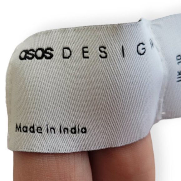 ASOS Mixed Broderie Tiered Mini Babydoll Dress | White | sz 6 | Cotton | Summer - Picture 5 of 11